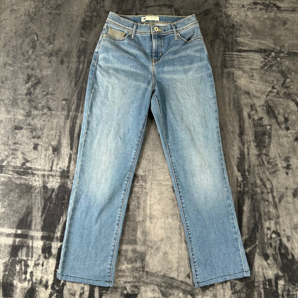 Levi's 512 Perfectly Slimming Jeans Womens 6M Blue Straight Leg